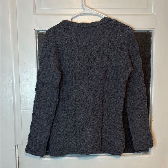 NWT Aran Sweater Market Women’s Gray Merino Wool Crew Neck Sweater Size XL - Picture 8 of 8